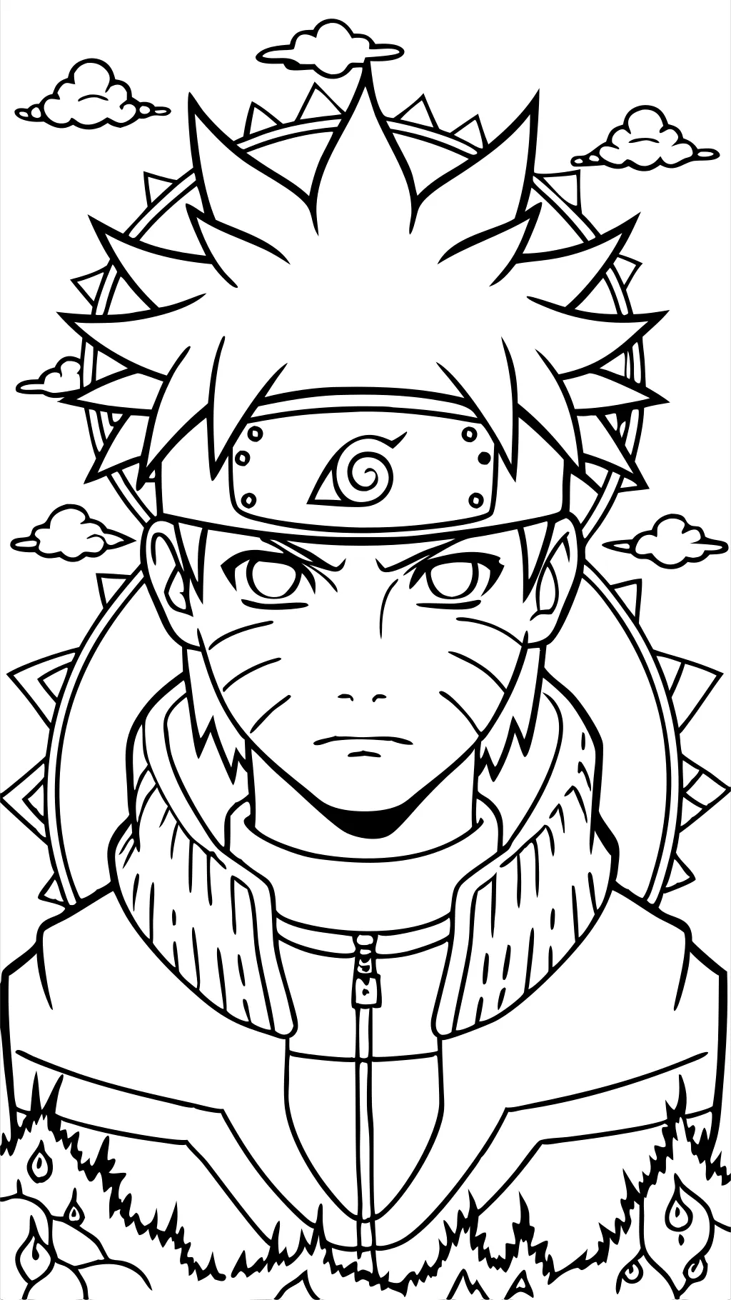 pages de livres à colorier naruto